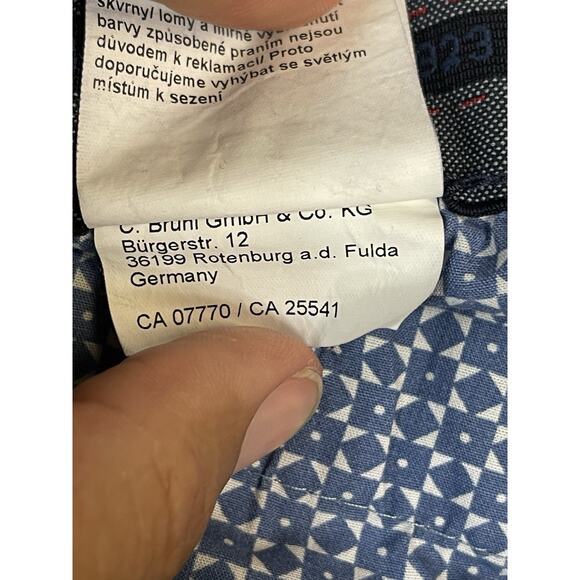 Bruhl Pants Mens 36R Blue Straight Leg Mid Rise Regular Fit Stretch Chino - Picture 12 of 15